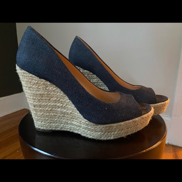 Vince Camuto Espadrilles Wedges sz9.5 Denim - Picture 5 of 7